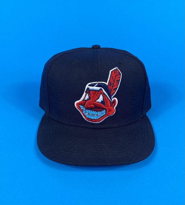 RARE Iced out New Era Cleveland Indians hat/fitted for Sale in