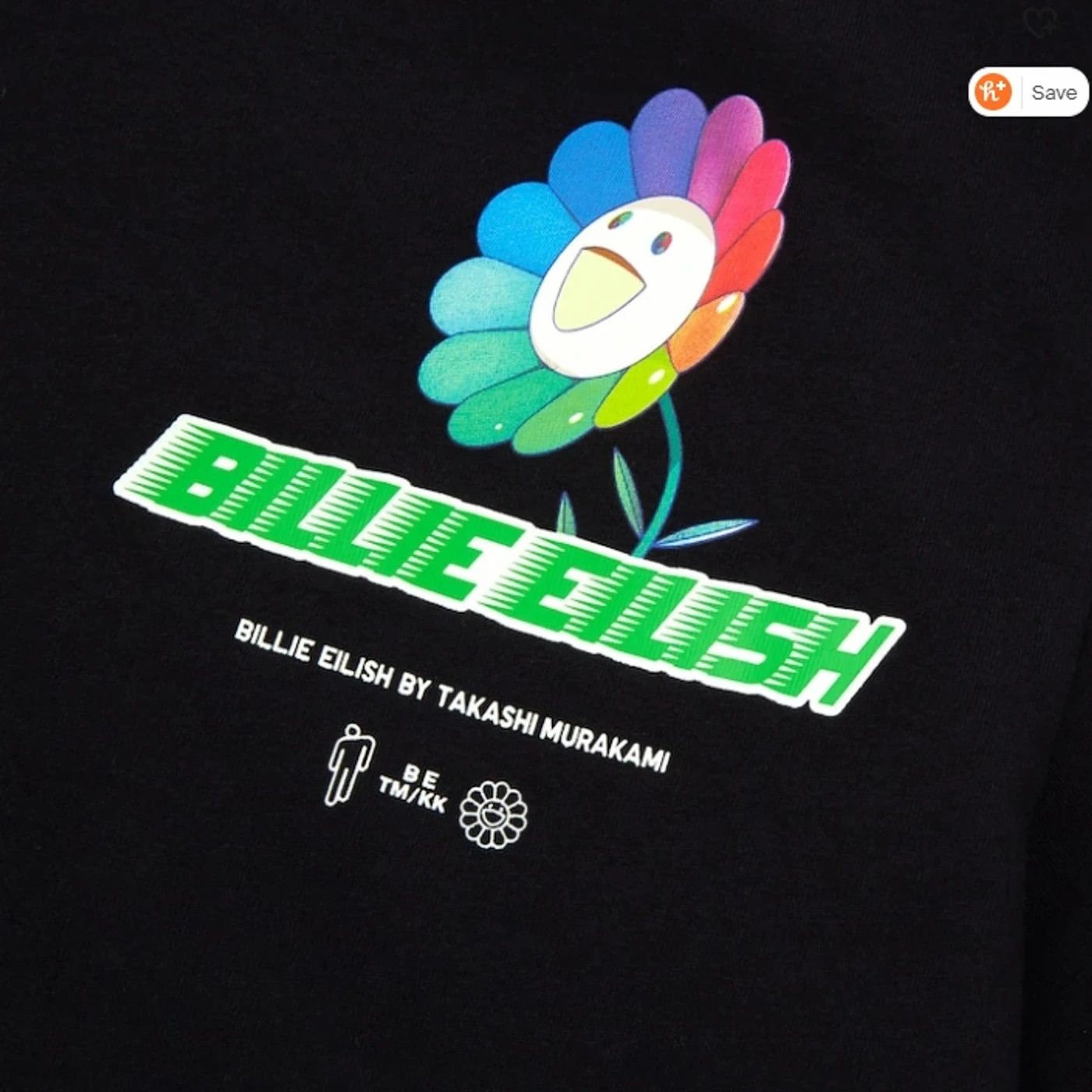 Billie Eilish XS Women's Extra Small TAKASHI MURAKAMI BLACK T-SHIRT Size XS / US 0-2 / IT 36-38 - 2 Thumbnail