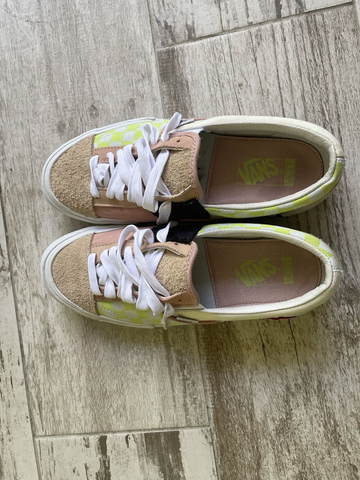 Vans 9 OFF WHITE Slip-On Cap LX Deconstructed Pink Green Rose Size US 9 / EU 42 - 7 Thumbnail