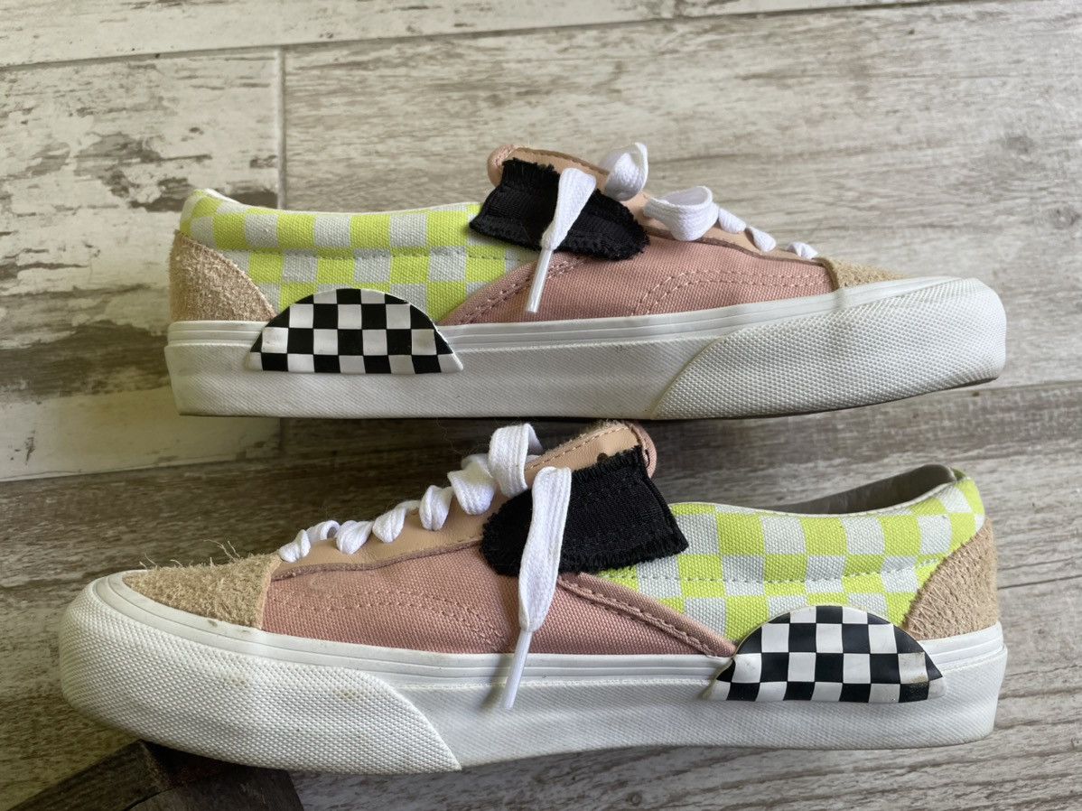 Vans 9 OFF WHITE Slip-On Cap LX Deconstructed Pink Green Rose Size US 9 / EU 42 - 2 Thumbnail