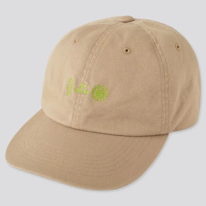 Billie Eilish × Takashi Murakami × Uniqlo Billie Eilish Taksahi Murakami Uniqlo Tan Beige Green Hat Size ONE SIZE - 5 Thumbnail