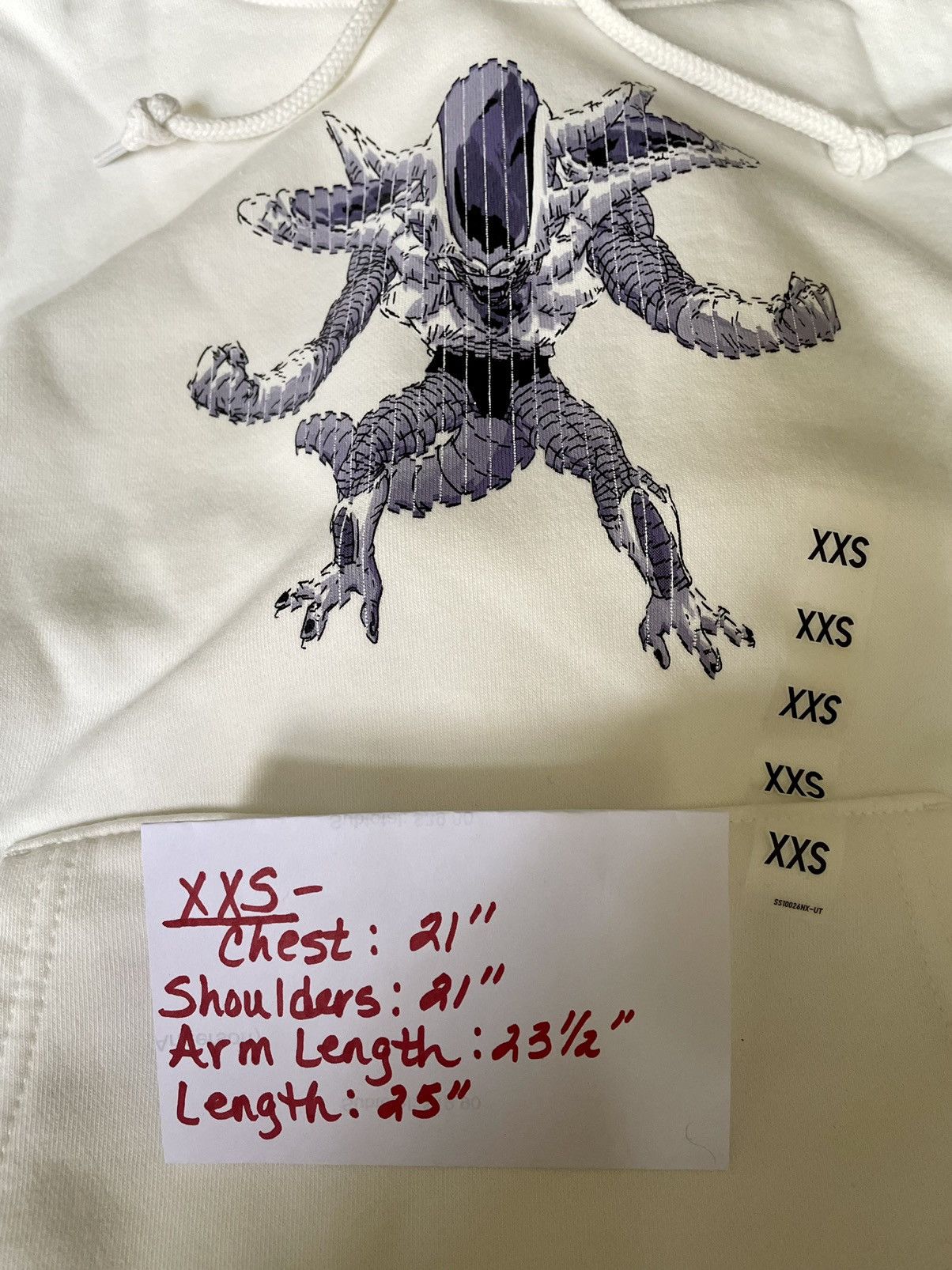 Uniqlo XXS 2XS SOFT Dragon Ball Z Hoodie Sweatshirt White Frieza Size US XXS / EU 40 - 4 Thumbnail