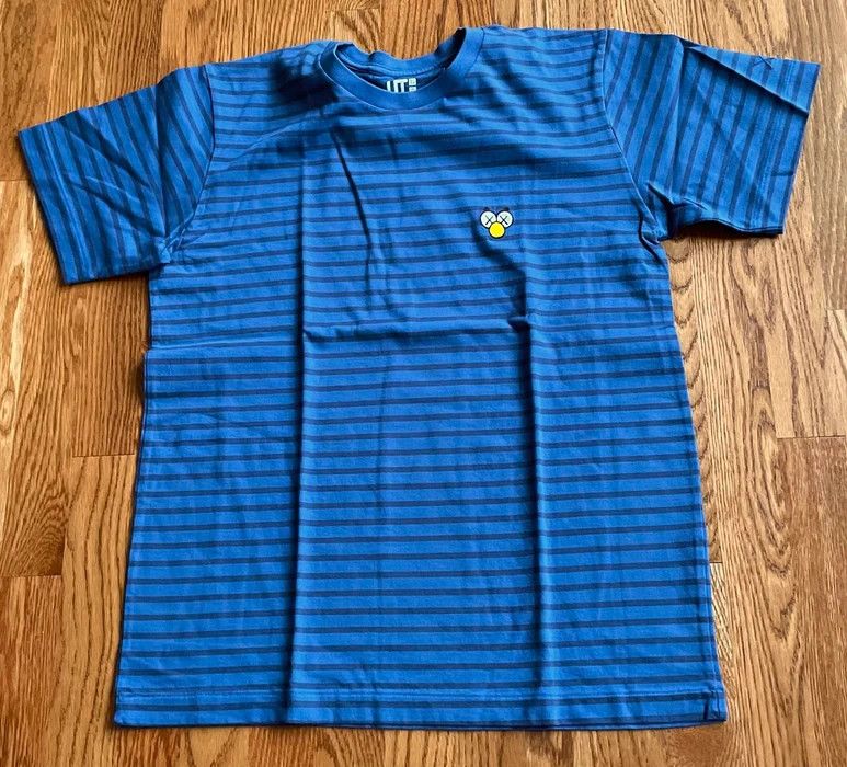 Kaws × Uniqlo Large UT Blue BFF Striped Tee Shirt Vinyl Figure First Size US L / EU 52-54 / 3 - 1 Thumbnail