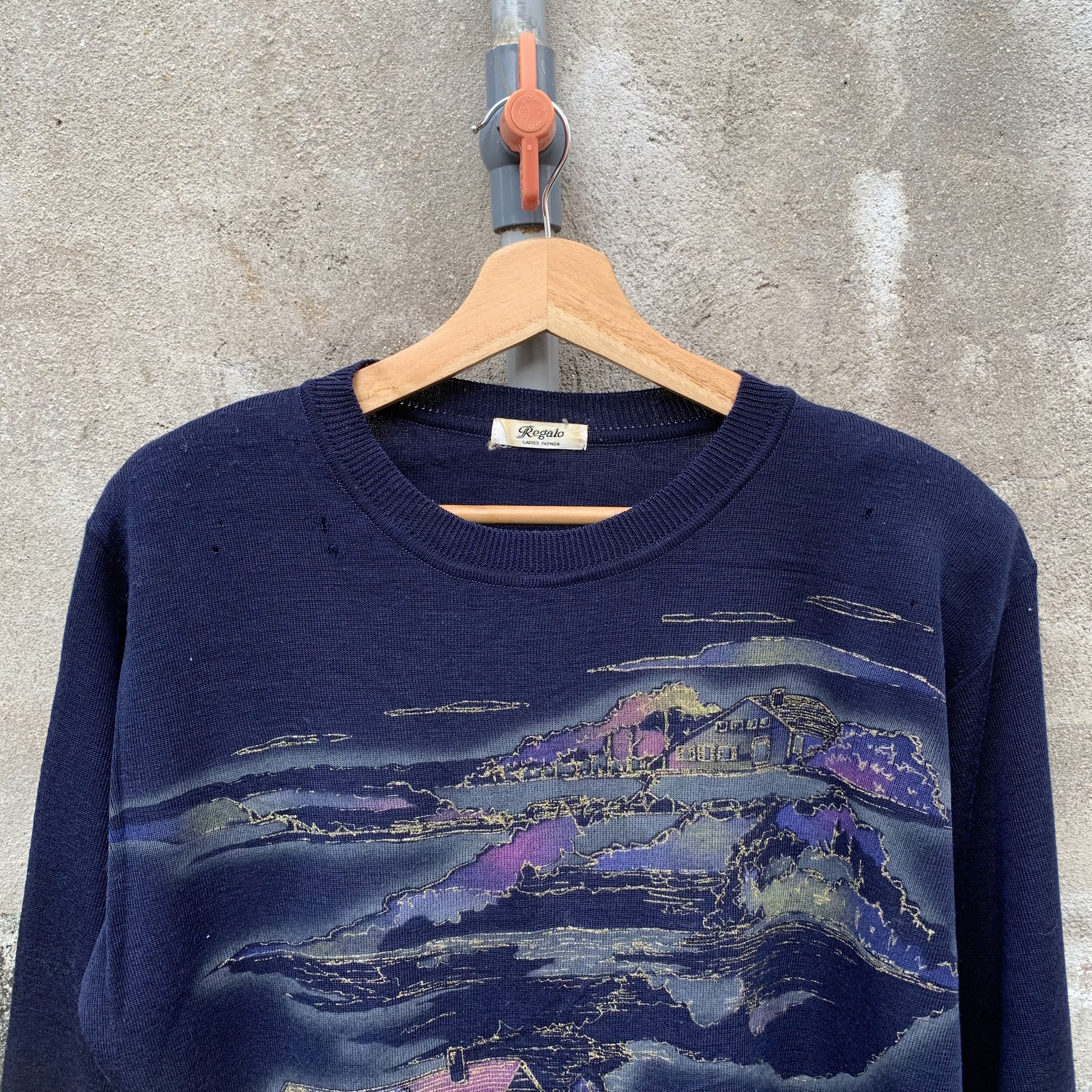 Japanese Brand Vintage Regalo Knit DoubleBreast Sweater Nature Long Sleeve Size US M / EU 48-50 / 2 - 2 Thumbnail