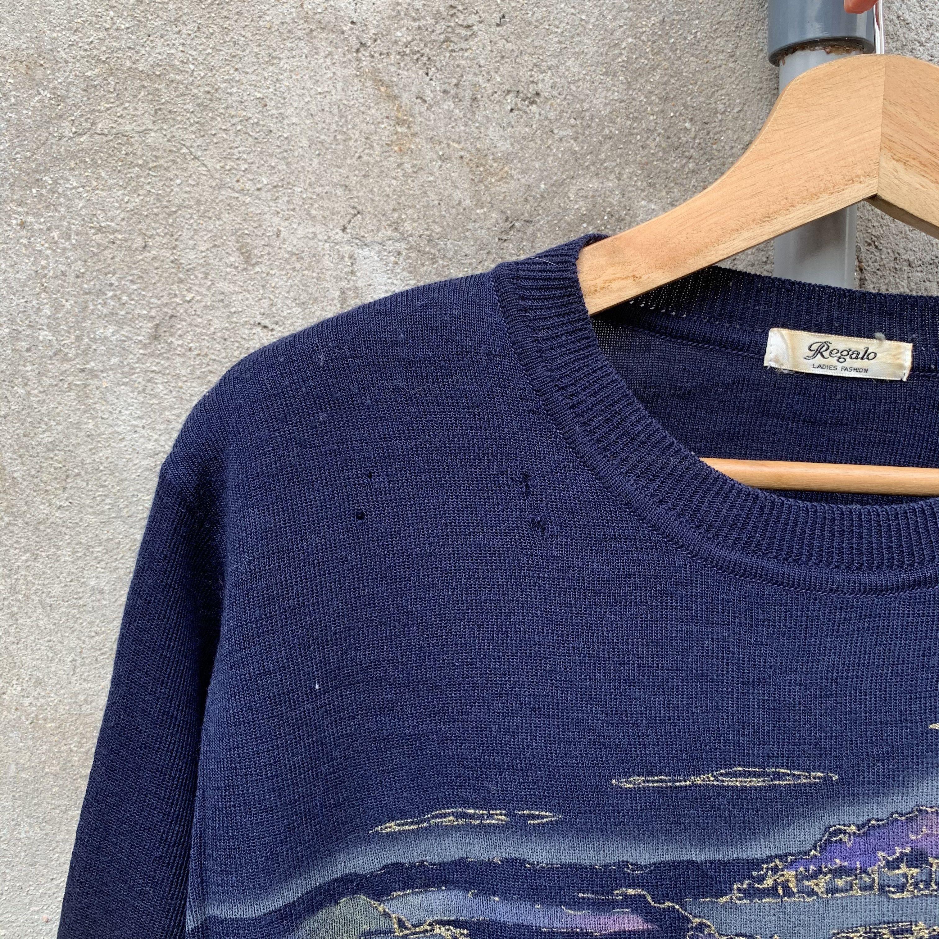 Japanese Brand Vintage Regalo Knit DoubleBreast Sweater Nature Long Sleeve Size US M / EU 48-50 / 2 - 5 Thumbnail