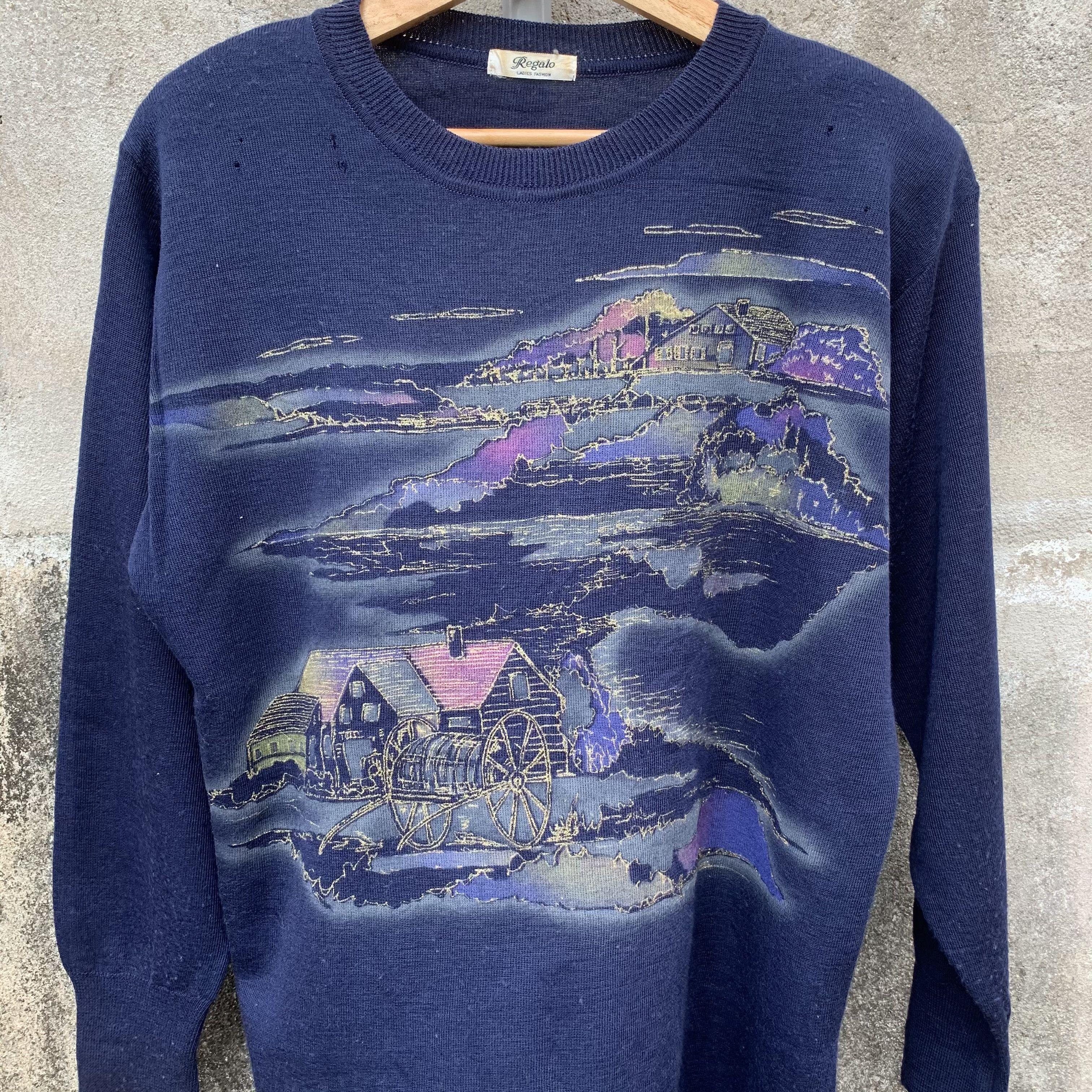 Japanese Brand Vintage Regalo Knit DoubleBreast Sweater Nature Long Sleeve Size US M / EU 48-50 / 2 - 3 Thumbnail