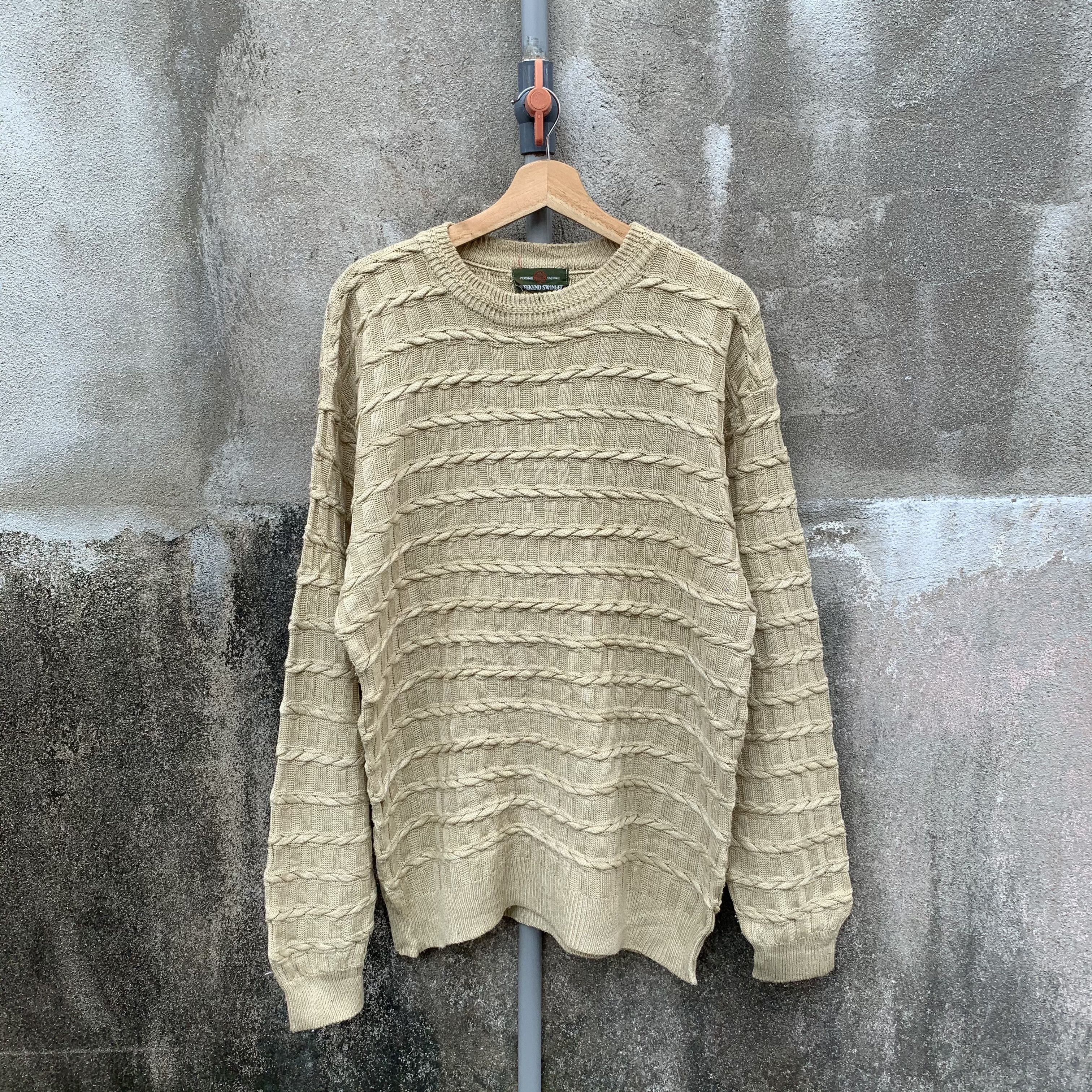 Aran Isles Knitwear Vintage Weekend Swinger Knit Baggy Jumper Pullover Sweater Size US M / EU 48-50 / 2 - 1 Thumbnail