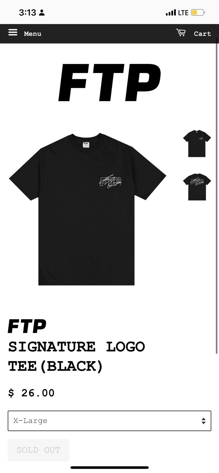 FTP Signature Logo Tee Black