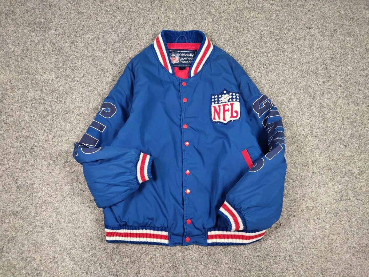 NFL Rare Vintage NFl Giants New York Authentic Bomber Jacket Size US XL / EU 56 / 4 - 10 Thumbnail