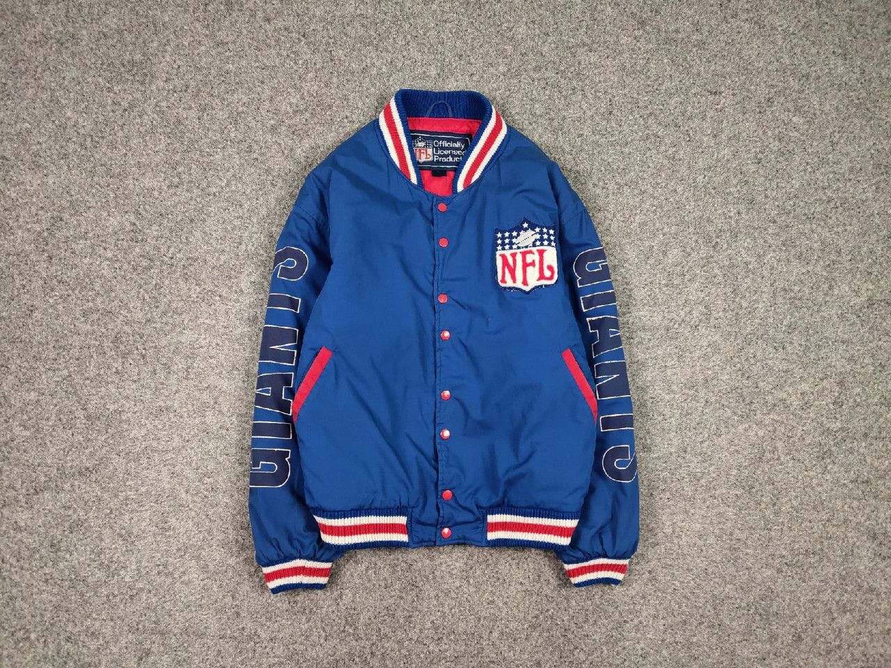 NFL Rare Vintage NFl Giants New York Authentic Bomber Jacket Size US XL / EU 56 / 4 - 1 Thumbnail