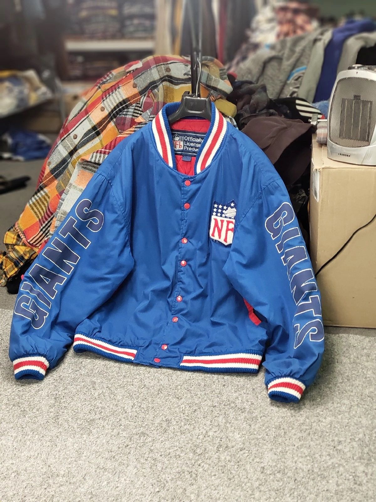 NFL Rare Vintage NFl Giants New York Authentic Bomber Jacket Size US XL / EU 56 / 4 - 24 Thumbnail