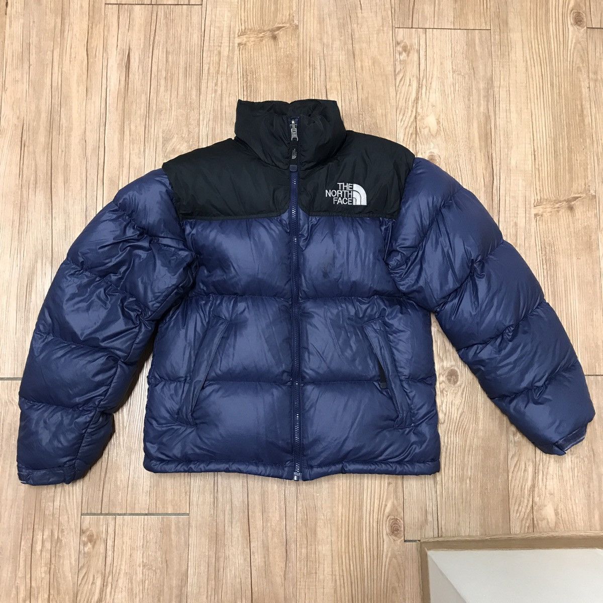 image of The North Face Nuptse 700 Puffer Jacket in Navy, Men's (Size XS)