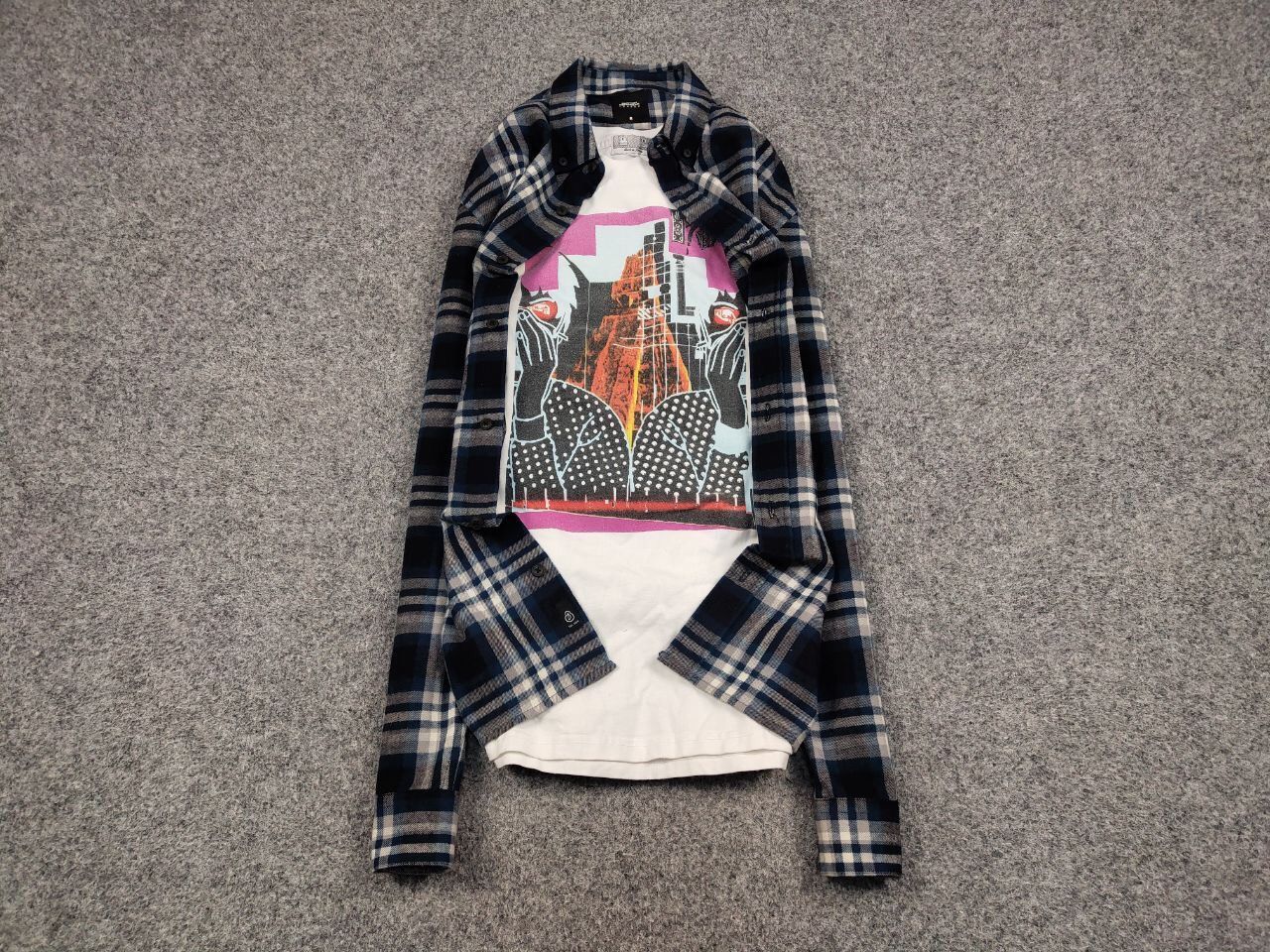 Flannel Vintage Flannel Shirt Travis Scott Style Size US M / EU 48-50 / 2 - 2 Thumbnail