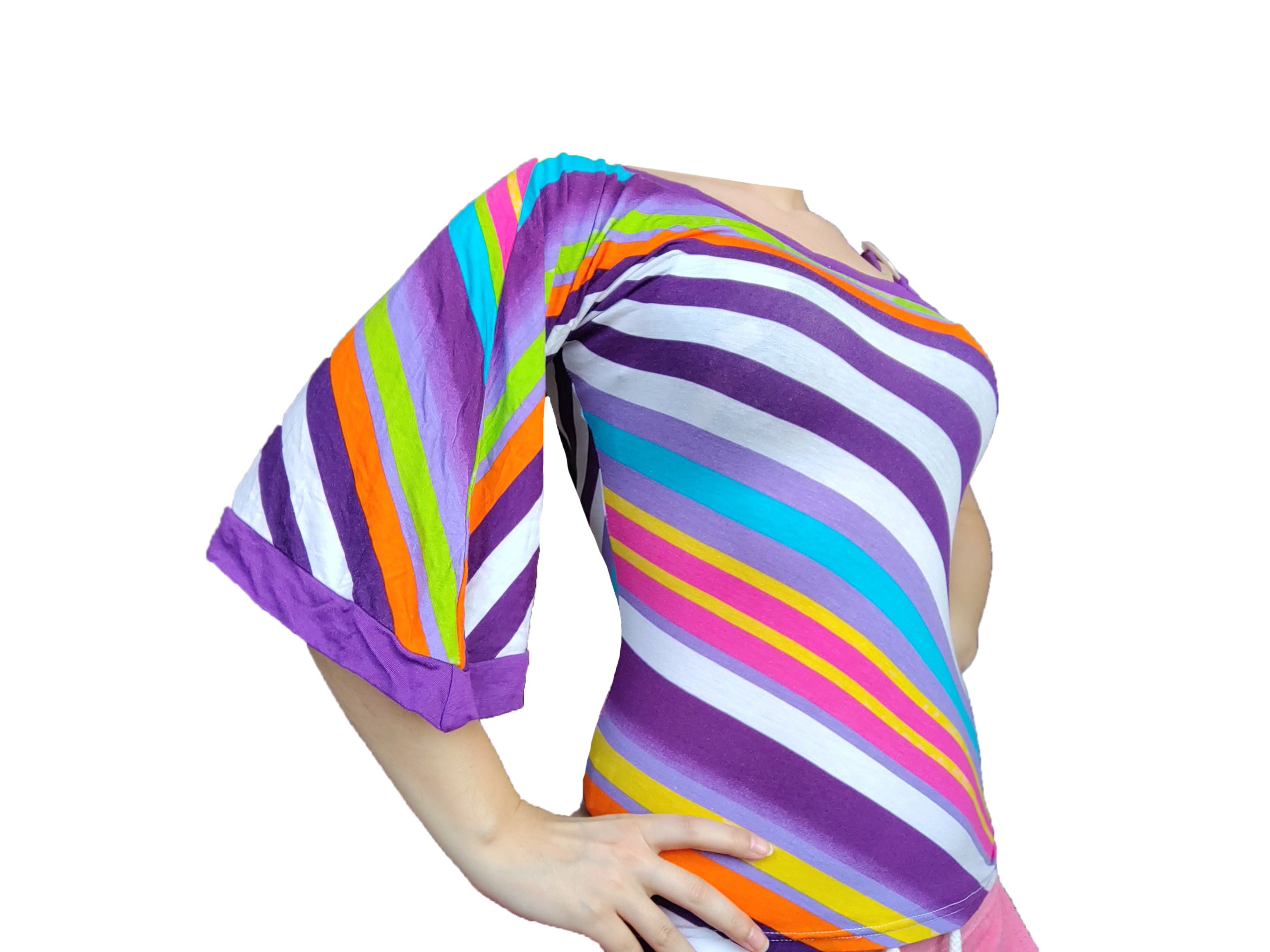Other Y2K striped top multicolour 2000 style Size S / US 4 / IT 40 - 1 Thumbnail