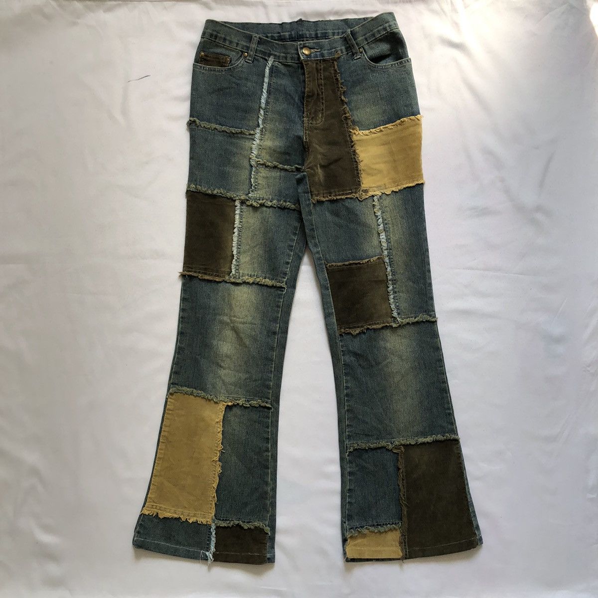 Fuga Distressed & Repaired Flared Denim – FOULMANNERED