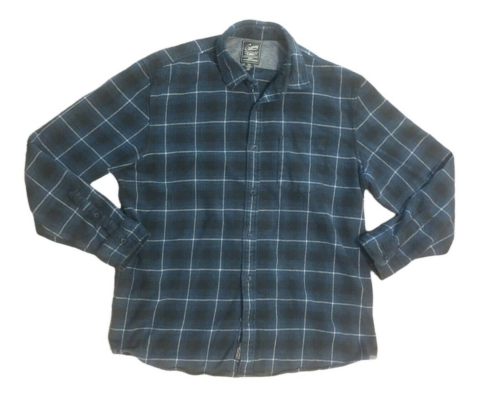 Grayers Grayers Heritage Mens Flannel Button Front Shirt Blue Plaid ...