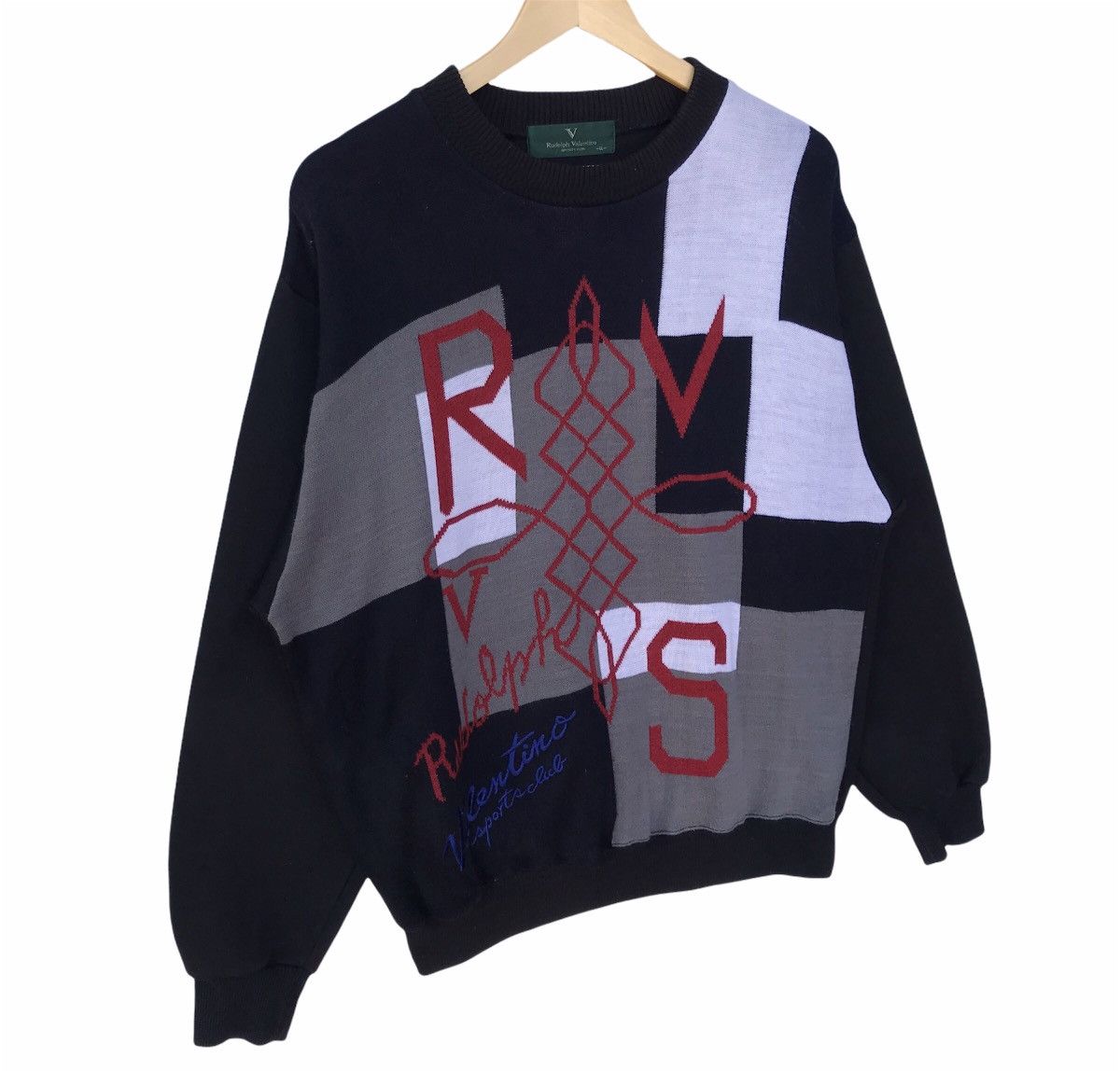 Rudolph Valentino Sports Club Big Logo Spellout Sweatshirt