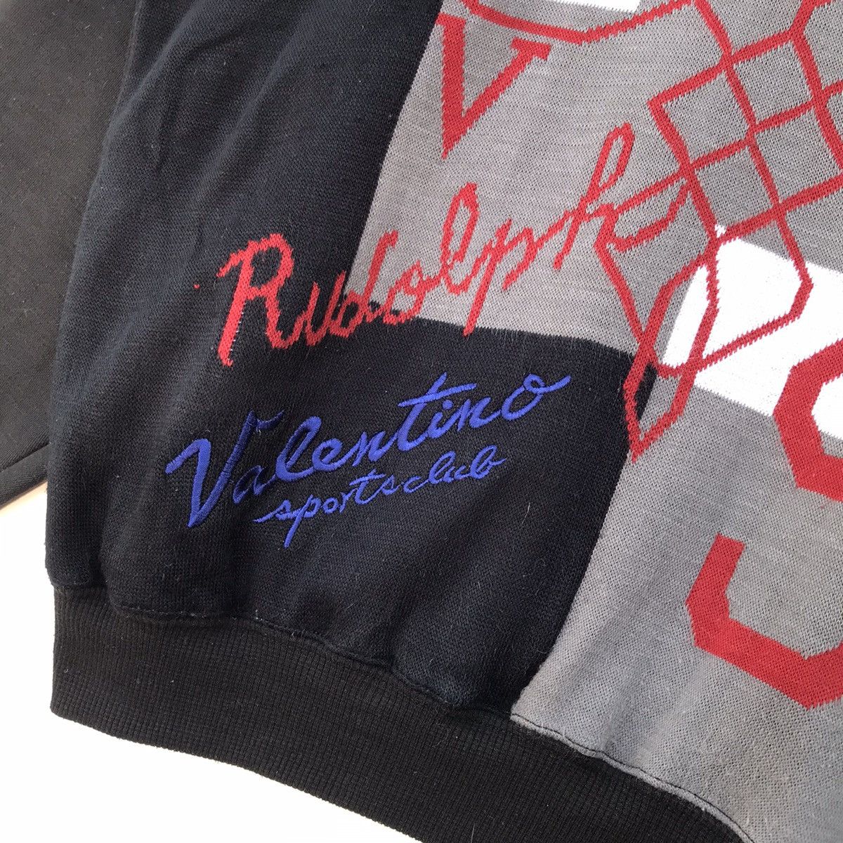 Rudolph Valentino Sports Club Big Logo Spellout Sweatshirt