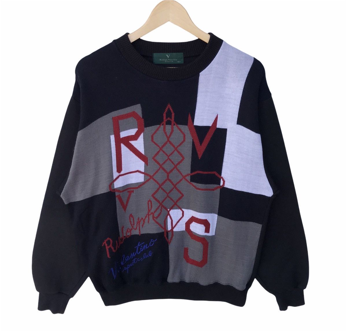 Rudolph Valentino Sports Club Big Logo Spellout Sweatshirt