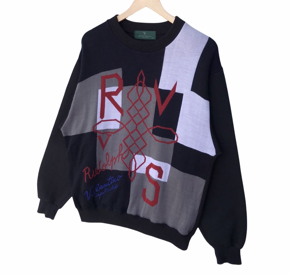 Rudolph Valentino Sports Club Big Logo Spellout Sweatshirt