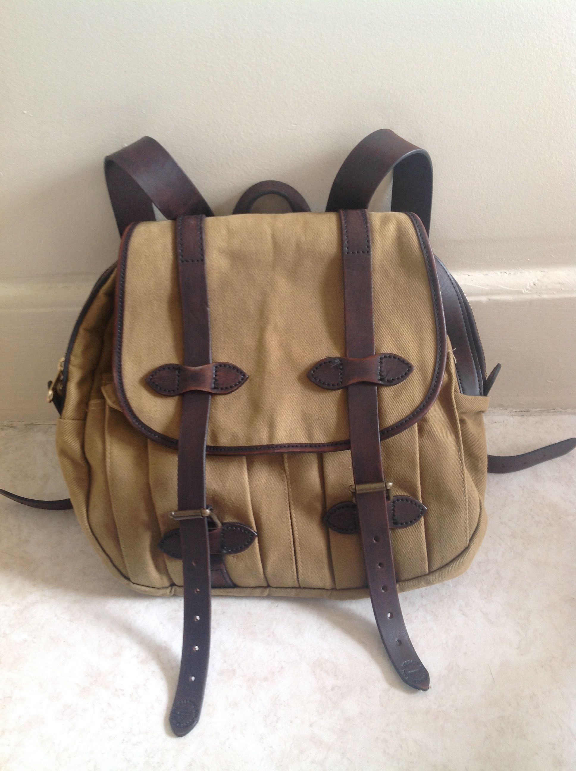 Filson Twill Tan Backpack Rucksack | Grailed