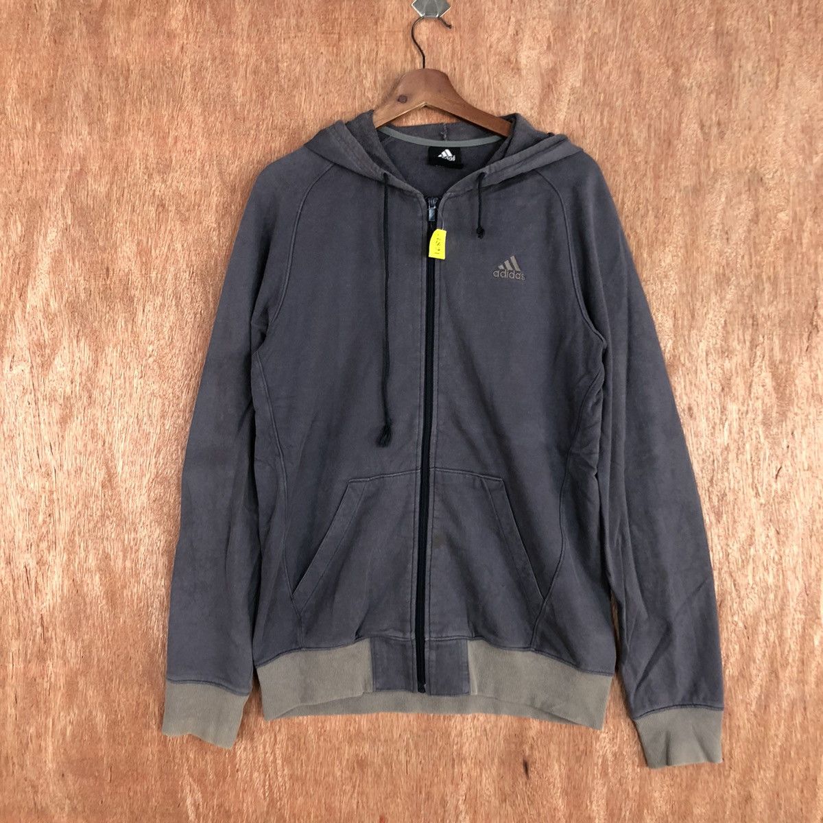 image of Adidas Grey Faded Small Logo Sweater 1687, Men's (Size Medium)