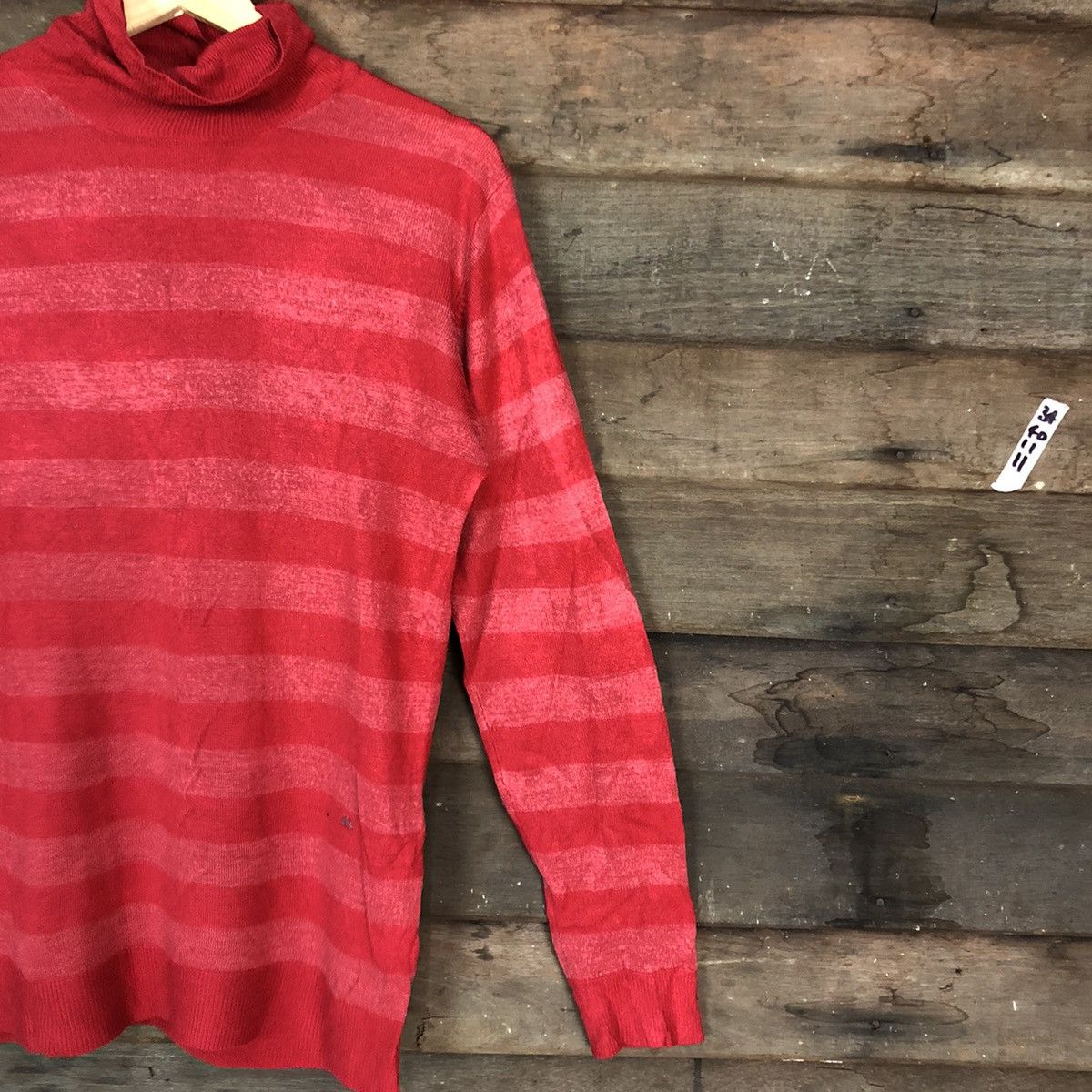 Homespun Knitwear DLL Famock Stripe Pink Shag Shaggy KNitwear #c676 Size US M / EU 48-50 / 2 - 5 Thumbnail