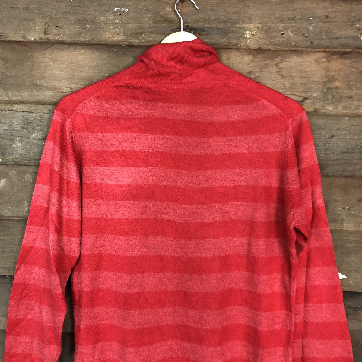 Homespun Knitwear DLL Famock Stripe Pink Shag Shaggy KNitwear #c676 Size US M / EU 48-50 / 2 - 11 Thumbnail