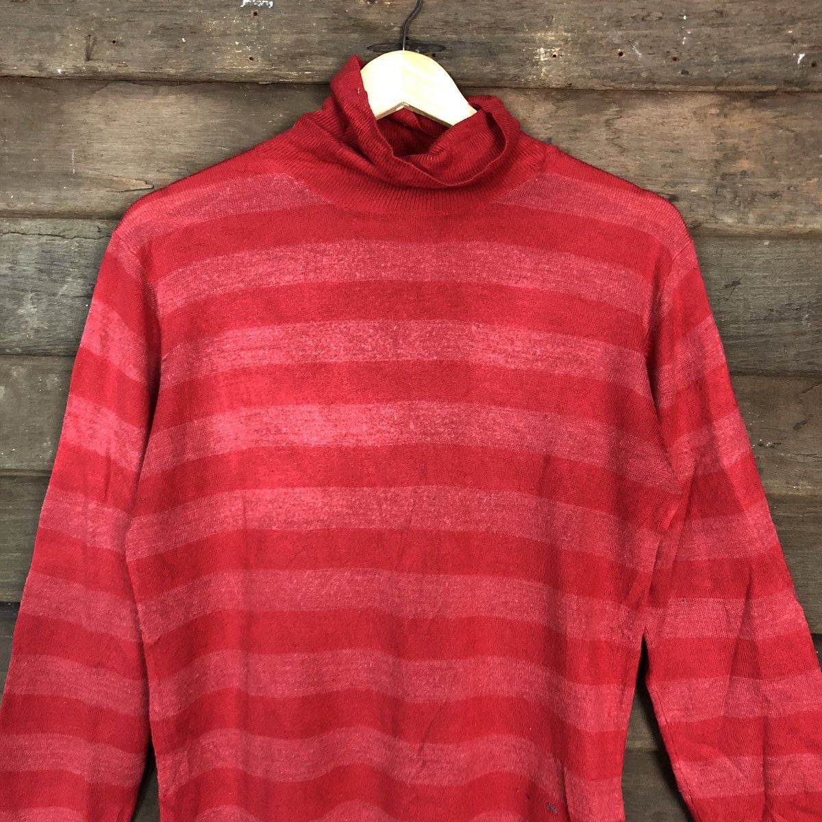 Homespun Knitwear DLL Famock Stripe Pink Shag Shaggy KNitwear #c676 Size US M / EU 48-50 / 2 - 8 Thumbnail
