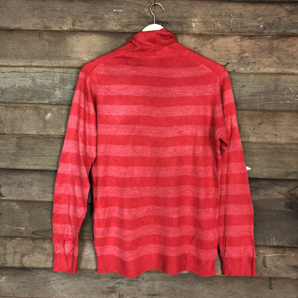 Homespun Knitwear DLL Famock Stripe Pink Shag Shaggy KNitwear #c676 Size US M / EU 48-50 / 2 - 12 Thumbnail