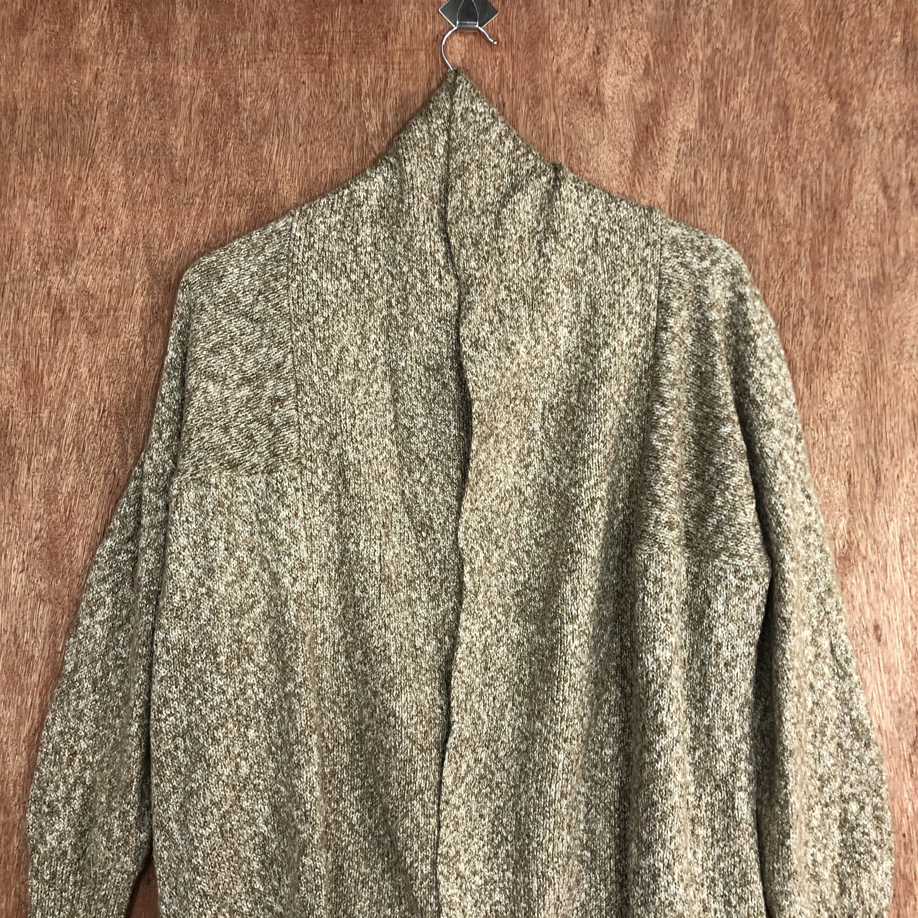 Homespun Knitwear DLL Japan Brown Cardigan knitwear #c448 Size US L / EU 52-54 / 3 - 4 Thumbnail