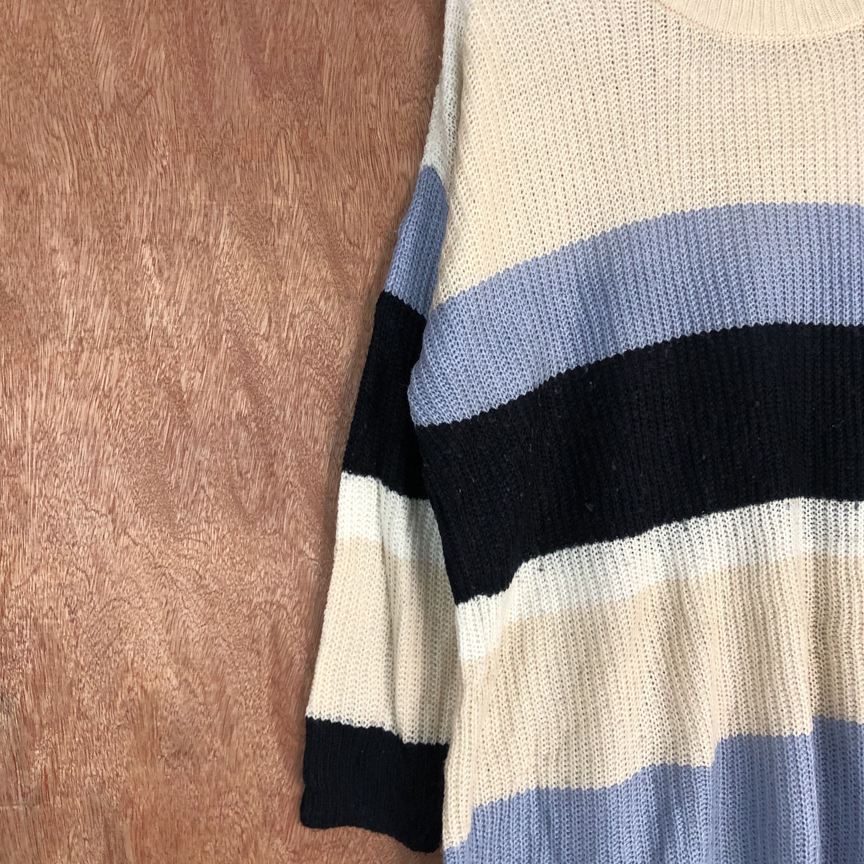 Japanese Brand × OVER THE STRiPES Pageboy Striped Multicolor Knitwear #c449 Size US L / EU 52-54 / 3 - 7 Thumbnail