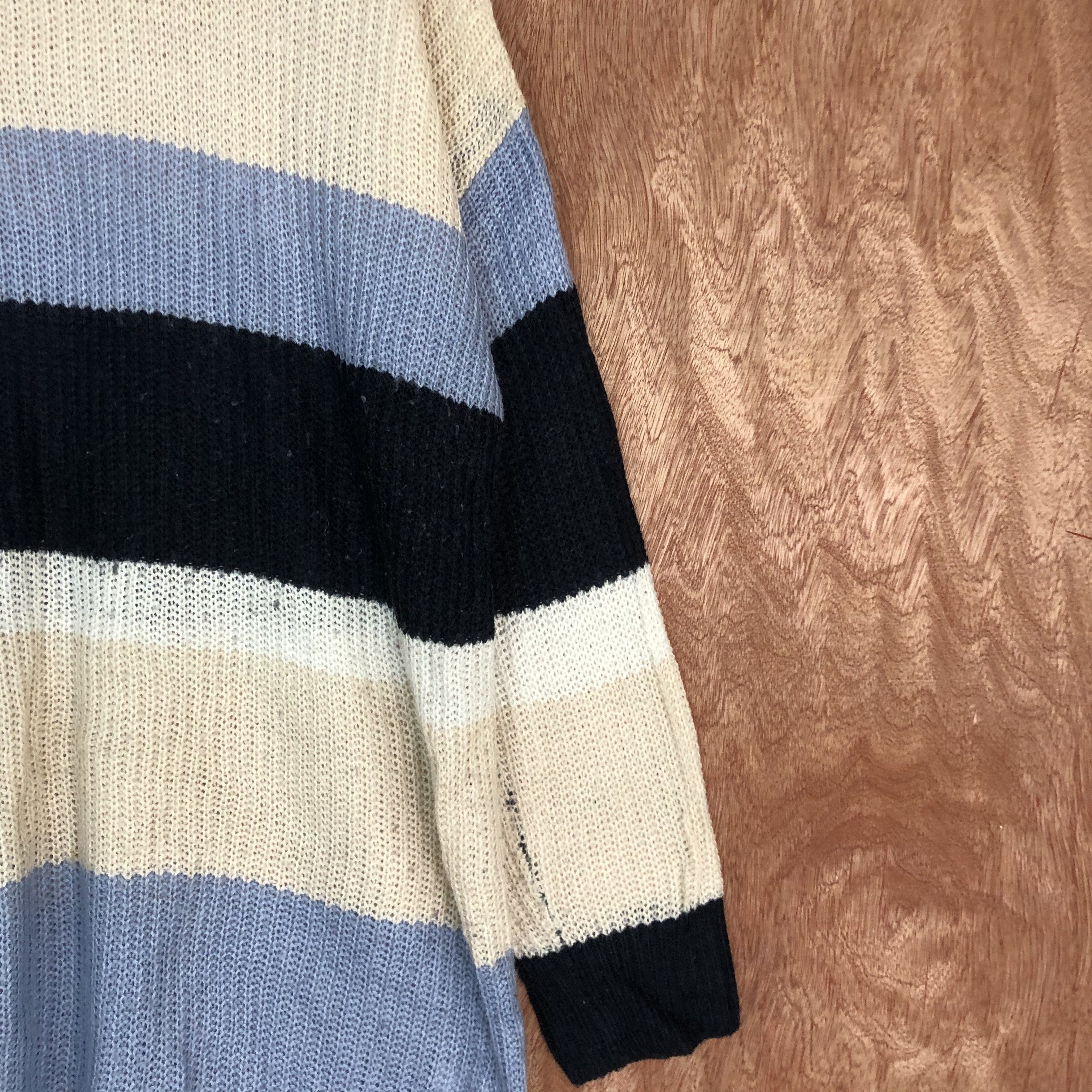 Japanese Brand × OVER THE STRiPES Pageboy Striped Multicolor Knitwear #c449 Size US L / EU 52-54 / 3 - 5 Thumbnail