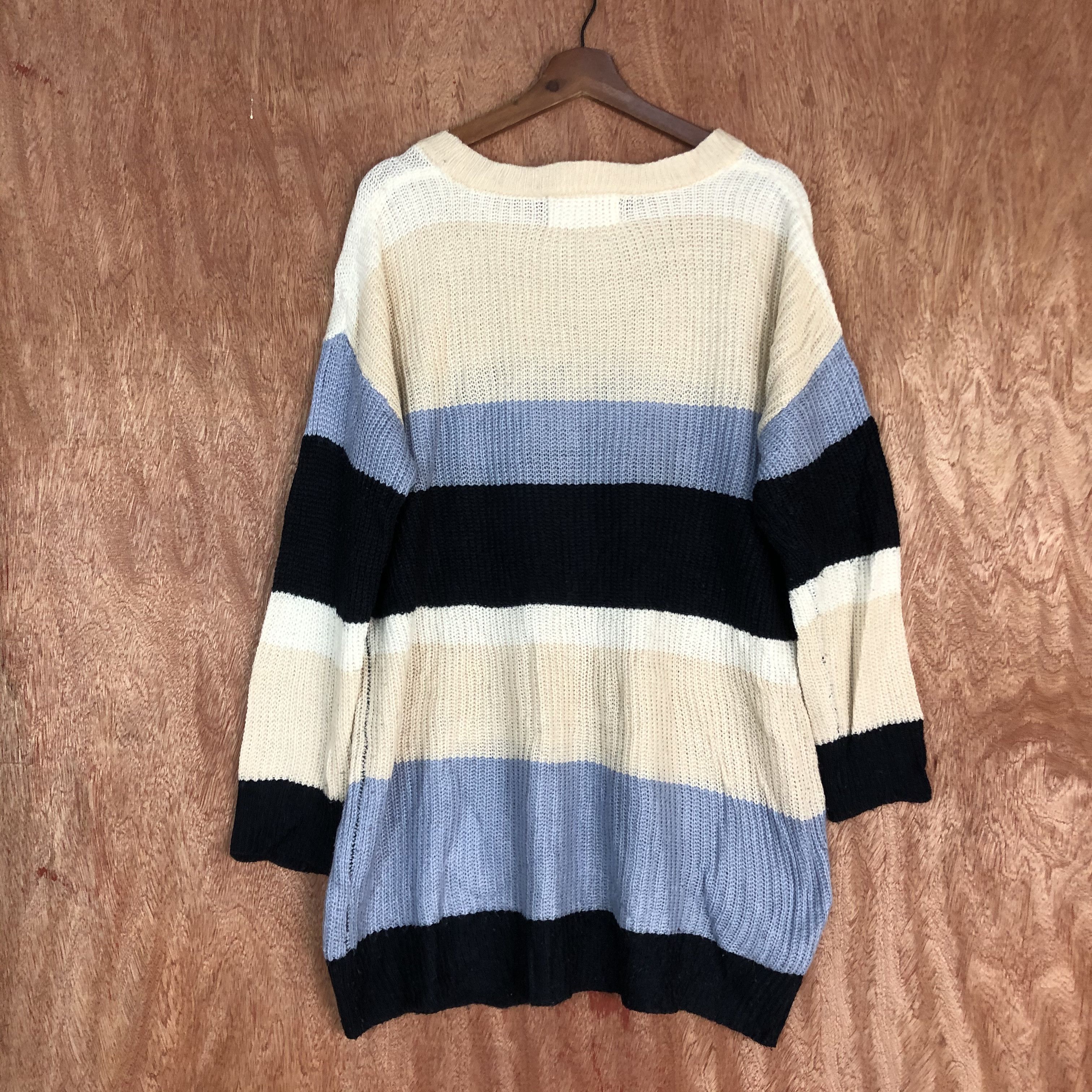 Japanese Brand × OVER THE STRiPES Pageboy Striped Multicolor Knitwear #c449 Size US L / EU 52-54 / 3 - 10 Thumbnail