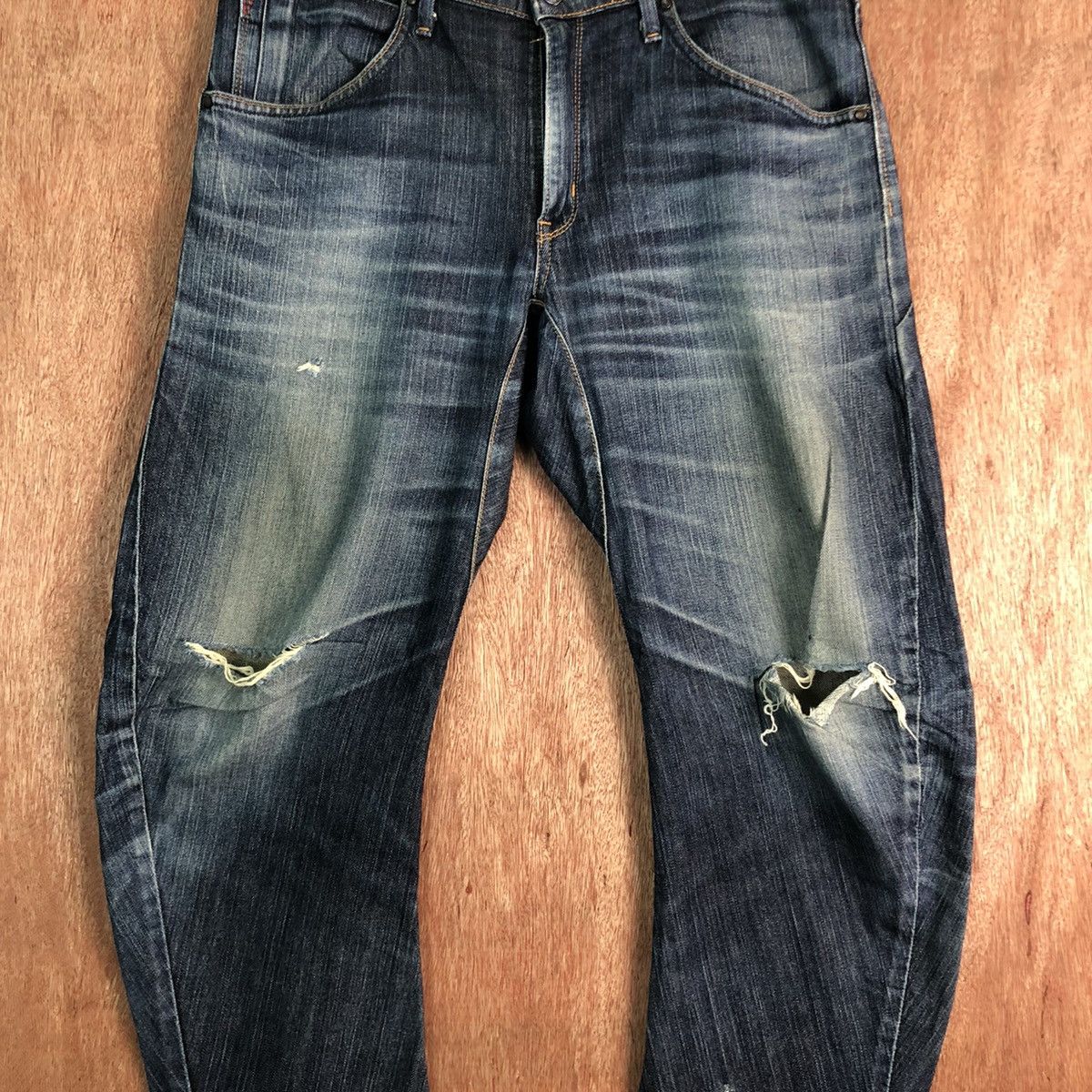 Edwin Edwin Blue Trip Blue distressed Denim Pants #c305 Size US 32 / EU 48 - 4 Thumbnail