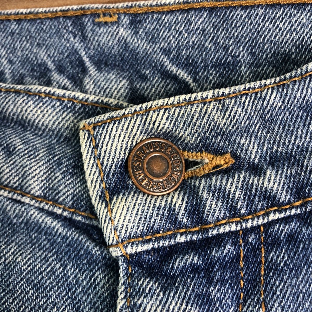 Levi's DLL 505 Levi's Strauss distressed Denim Jeans Pants #c302 Size US 35 - 4 Thumbnail