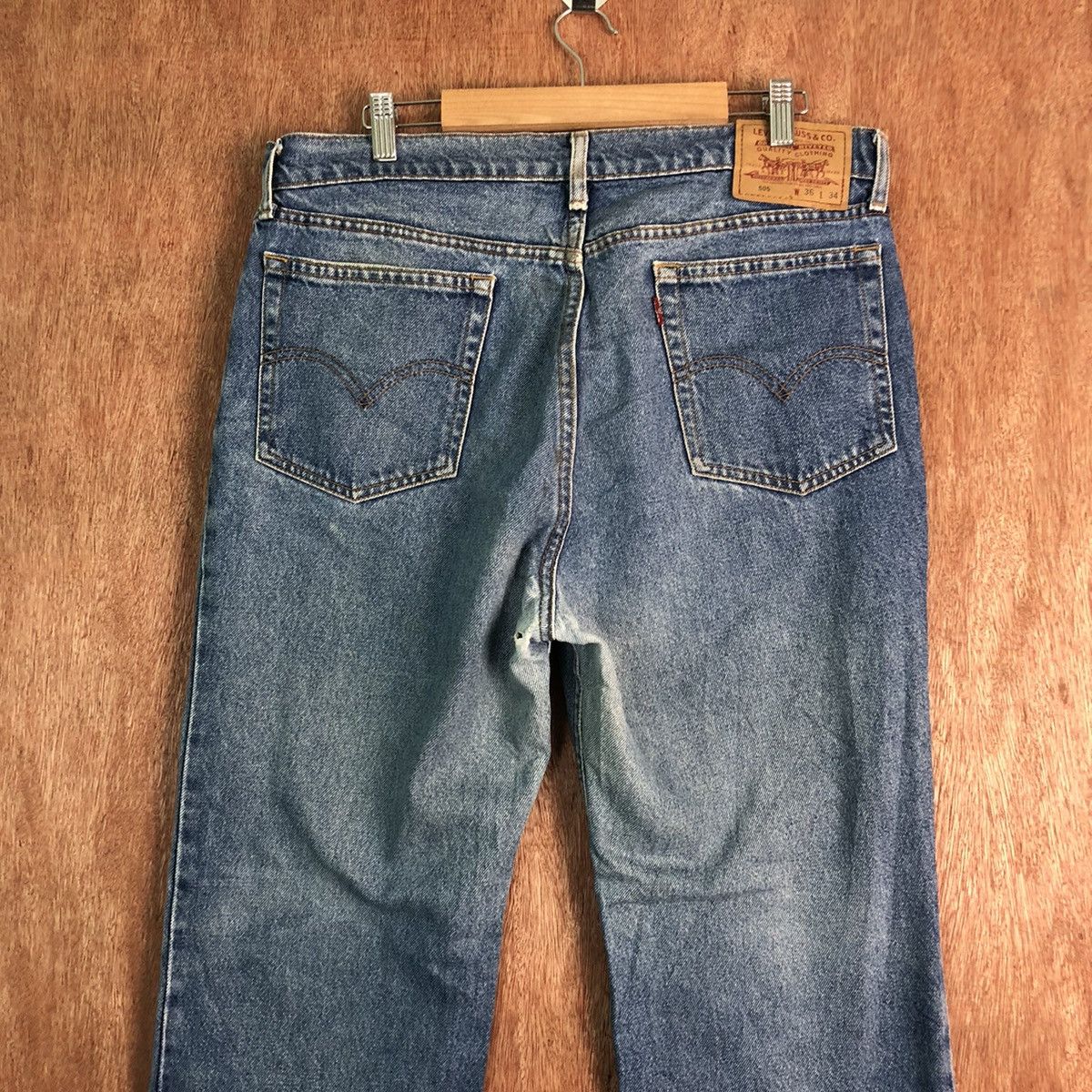 Levi's DLL 505 Levi's Strauss distressed Denim Jeans Pants #c302 Size US 35 - 7 Thumbnail