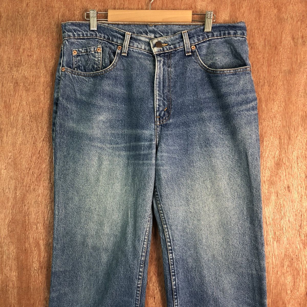 Levi's DLL 505 Levi's Strauss distressed Denim Jeans Pants #c302 Size US 35 - 2 Thumbnail