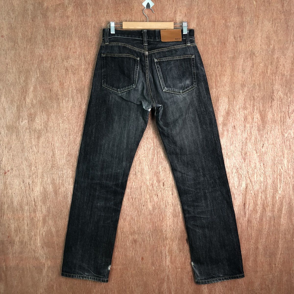 Uniqlo DL UJ Uniqlo Straight Fit Black Denim Jeans Pants #c288 Size US 29 - 6 Thumbnail