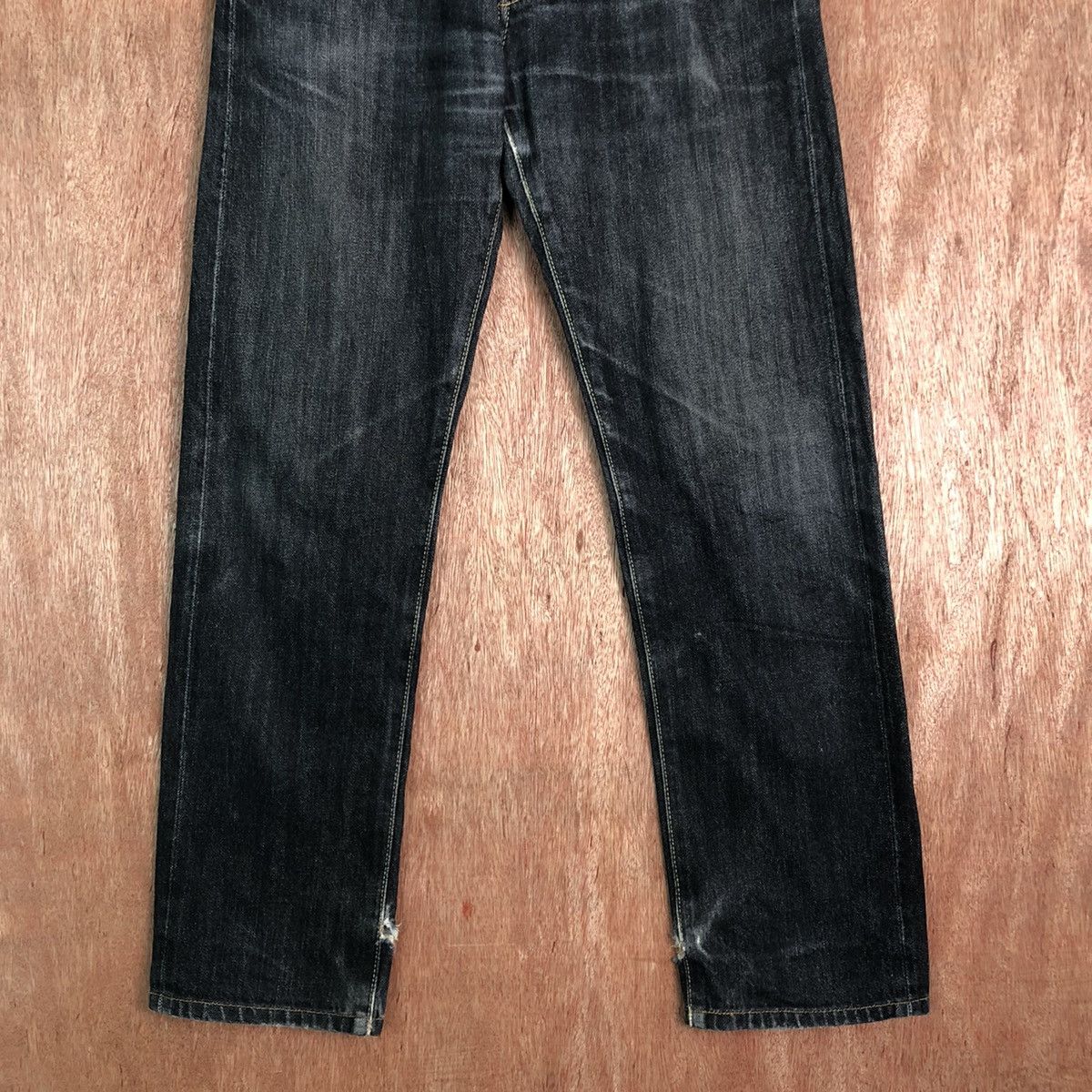 Uniqlo DL UJ Uniqlo Straight Fit Black Denim Jeans Pants #c288 Size US 29 - 3 Thumbnail