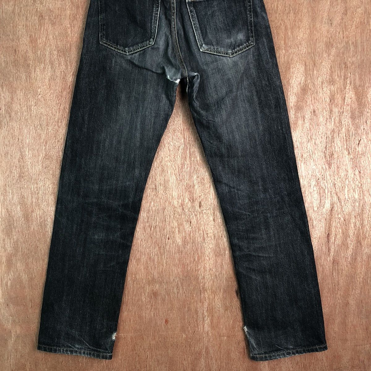 Uniqlo DL UJ Uniqlo Straight Fit Black Denim Jeans Pants #c288 Size US 29 - 8 Thumbnail