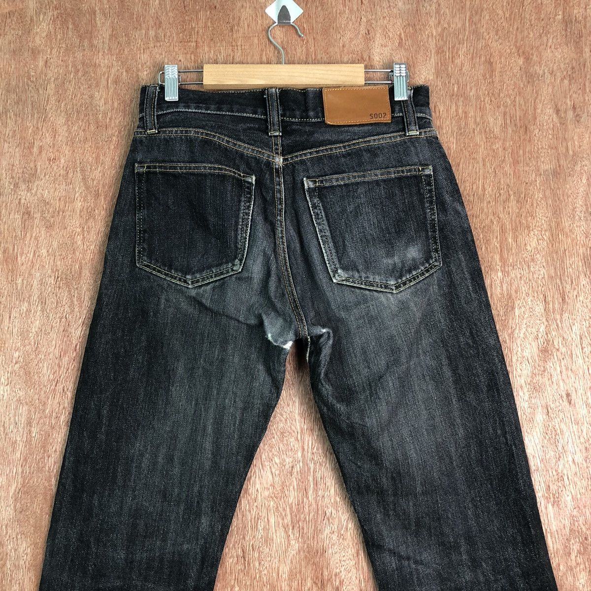 Uniqlo DL UJ Uniqlo Straight Fit Black Denim Jeans Pants #c288 Size US 29 - 7 Thumbnail