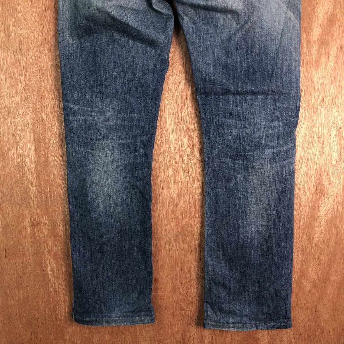 Uniqlo DLL Uniqlo Blue distressed Denim japan vintage Pants #c294 Size US 36 / EU 52 - 8 Thumbnail