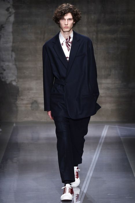 Marni marni 16aw navy belted suit 46 | Grailed