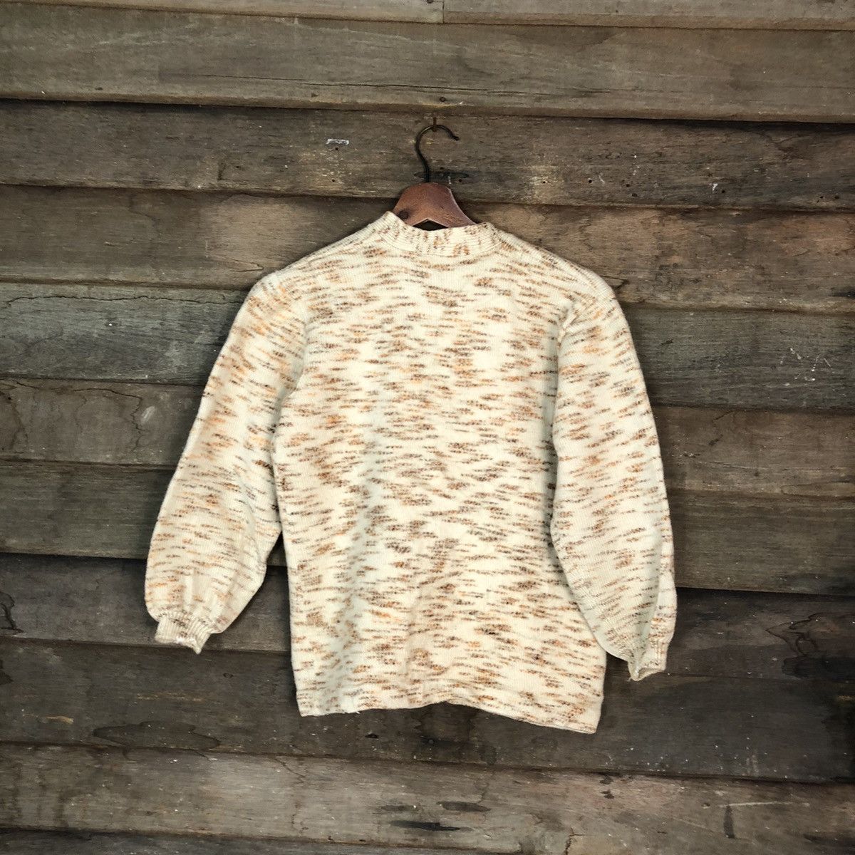 Japanese Brand Brown Cardigan knitwear vintage #H001