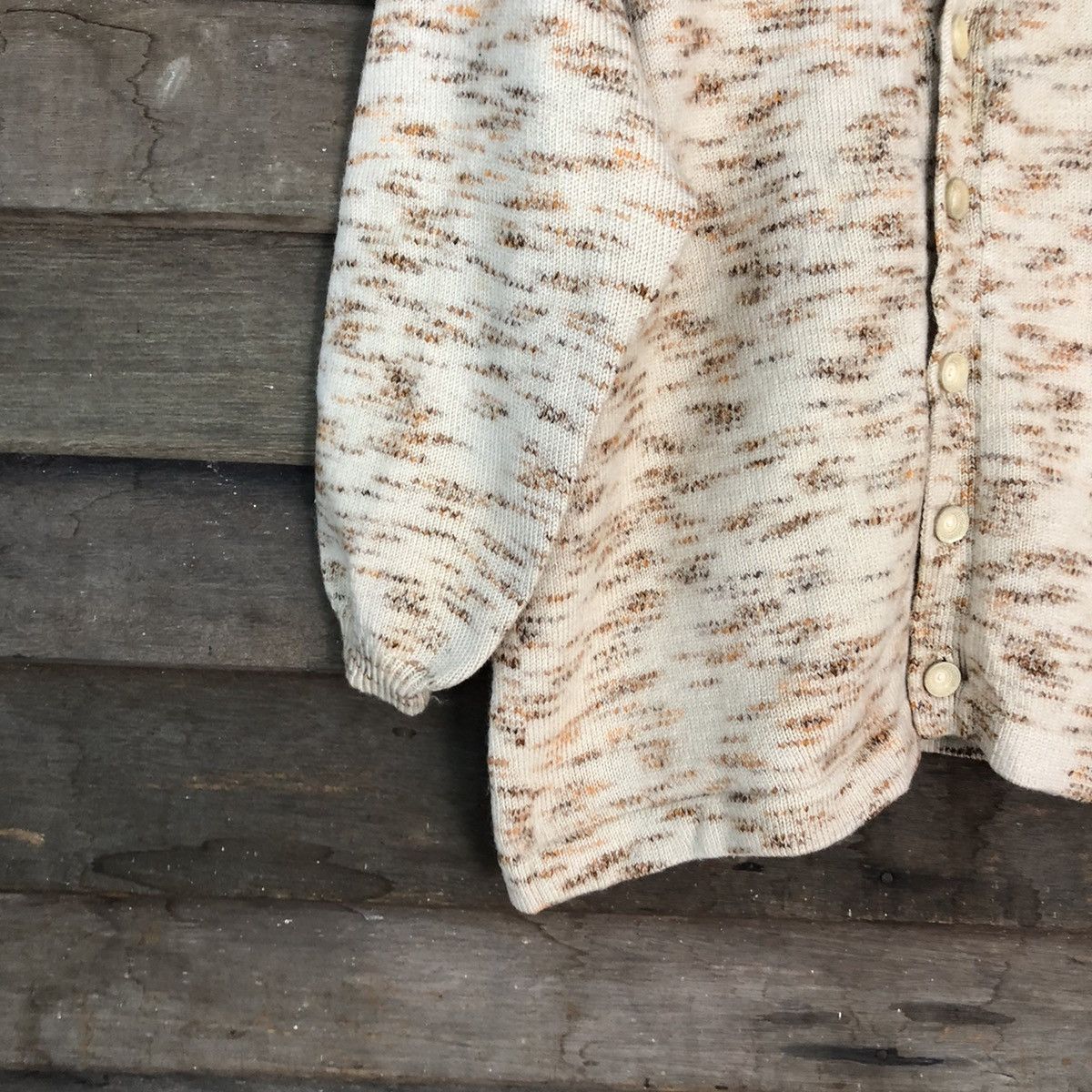 Japanese Brand Brown Cardigan knitwear vintage #H001