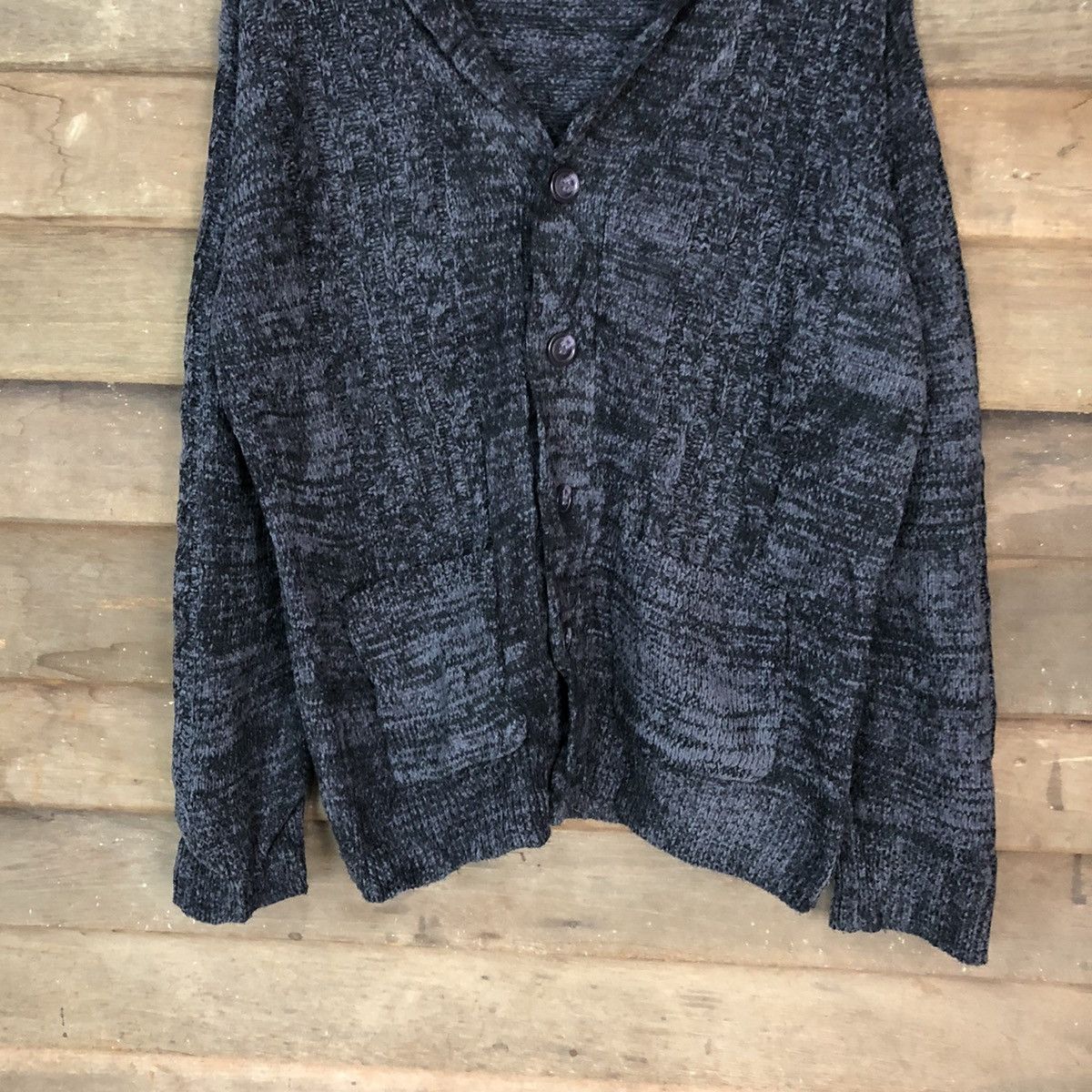 Japanese Brand L&B Works Dark Blue Cardigan knitwear japan #H006 Size US L / EU 52-54 / 3 - 3 Thumbnail
