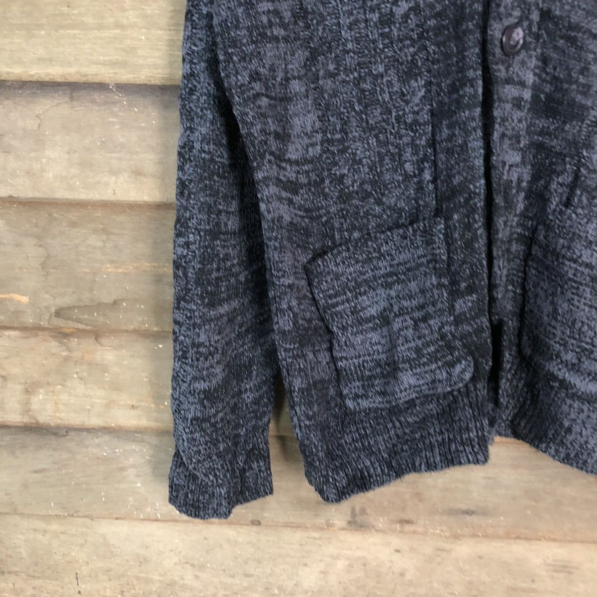 Japanese Brand L&B Works Dark Blue Cardigan knitwear japan #H006 Size US L / EU 52-54 / 3 - 4 Thumbnail