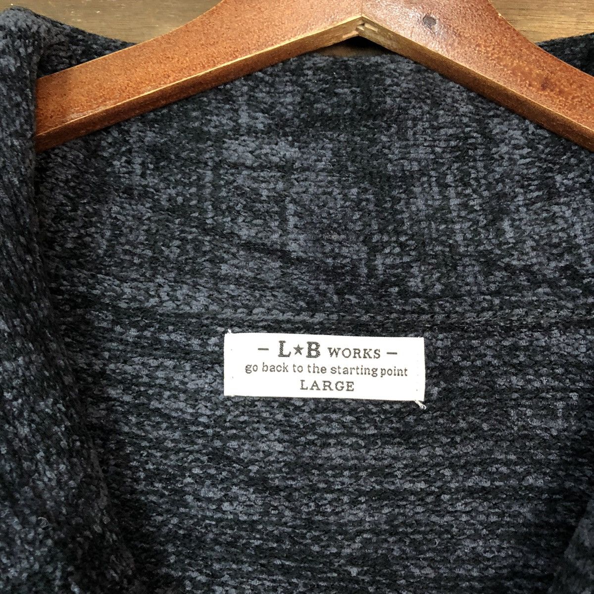 Japanese Brand L&B Works Dark Blue Cardigan knitwear japan #H006 Size US L / EU 52-54 / 3 - 6 Thumbnail
