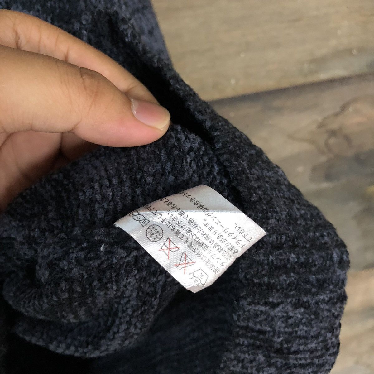 Japanese Brand L&B Works Dark Blue Cardigan knitwear japan #H006 Size US L / EU 52-54 / 3 - 8 Thumbnail